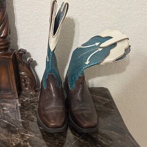 Ariat Women's Brown and Teal Western Boots